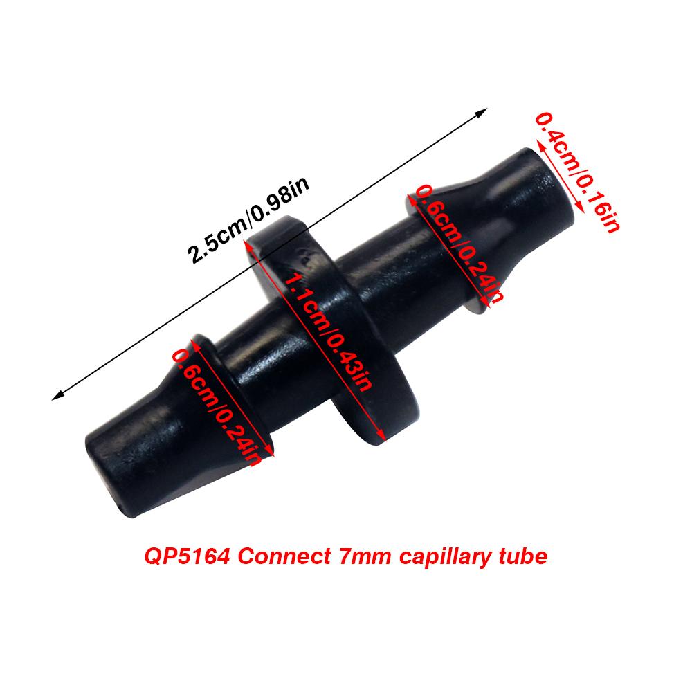 50 Pcs Garden Hose Water Connector Drip Irrigation Tubing Hose Accessories Joint Barbed Tees Cross Eng Plug Adaptors (as the picture,Connect 7mm pipe)