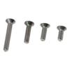 50pcs Durable 304 Stainless Steel Phillips Drive Screws Silver M4 Machine Screws Bolt Screw Pull Handles