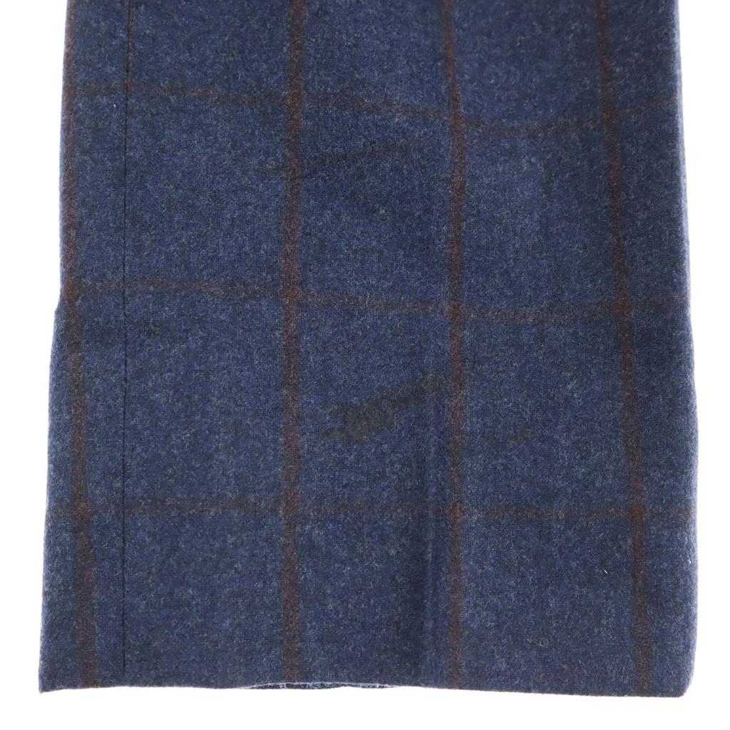 Beauty Products VIGANO Striped Pattern Wool Pants 46 Navy Men's Used