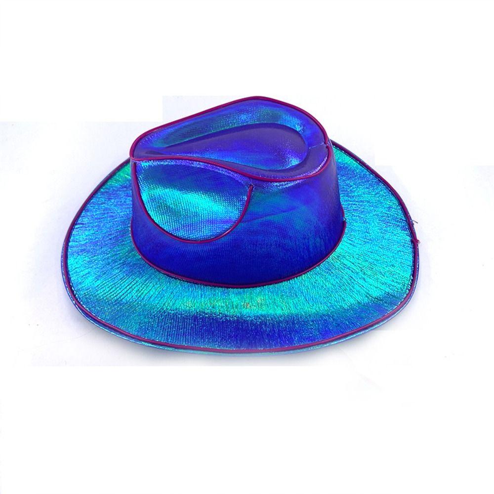 Pearlescent LED Luminous Cowboy Hat Colorful Western Cowboy Hat  Bachelorette Party