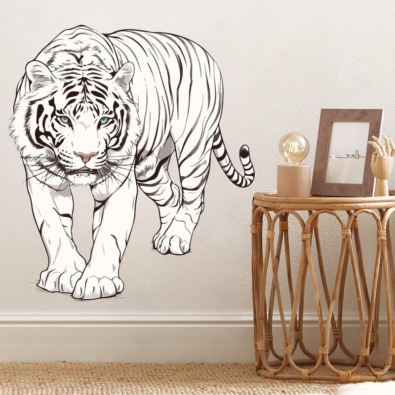 Tiger Motivational Sticker Vinyl Decal for Office Wall Decor Inspirational Quote Poster Study Room Home Art