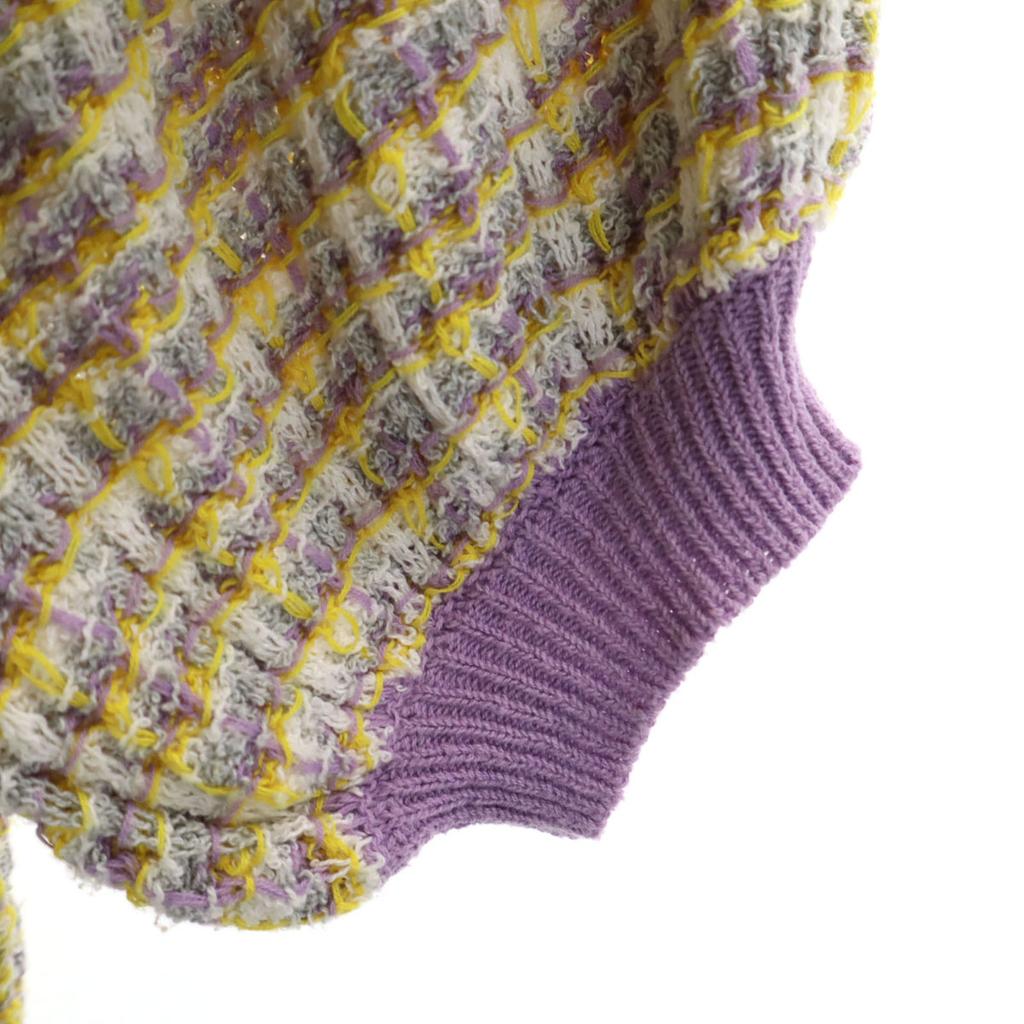 BEAMS HEART Kurzarm Strick Gelb Damen Gebraucht