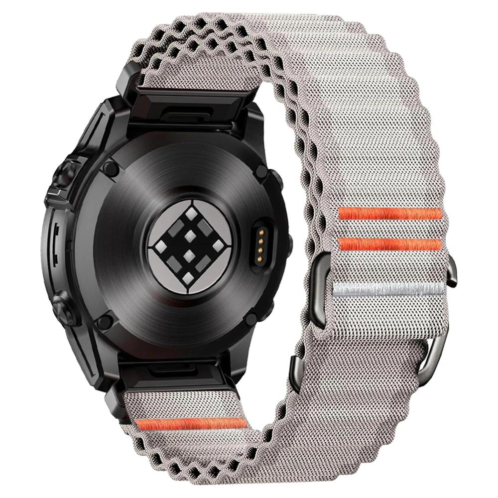26mm 22mm Nylon Hook Loop Band For Garmin Watch Strap Fenix 8 Pro 7 7X 6 6X 5plus/Quatix 8/Forerunner 970 745 QuickFit Bracelet