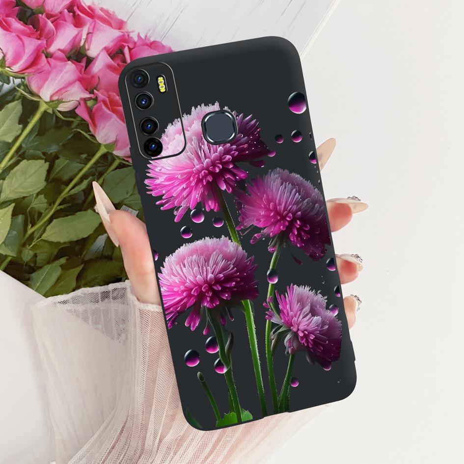For Infinix Hot 9 Pro Case New Fashion Flower Soft Silicone Phone Cover For Infinix Note 7 Lite Cases Hot 9 Play Hot9 X655 Funda