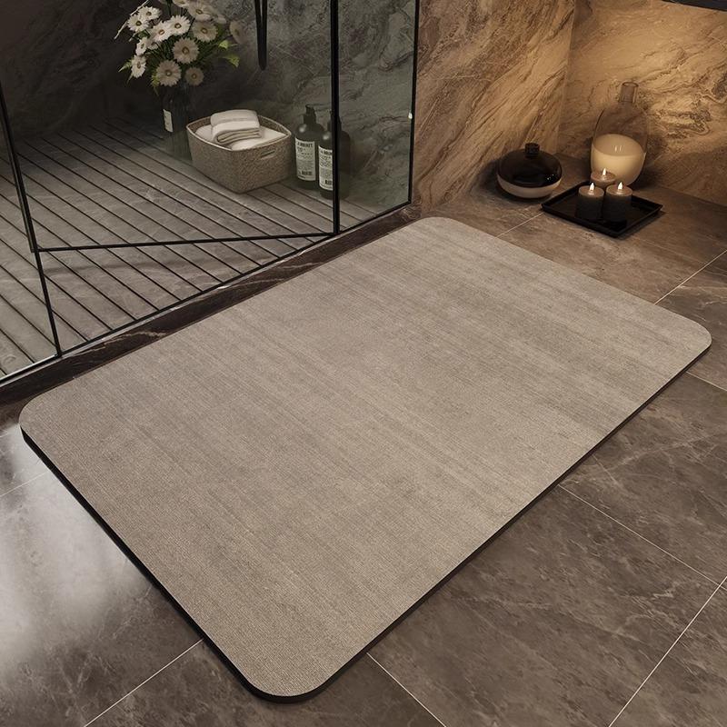 Modern Minimalist Floor Mat Kitchen Bathroom Shower Room Absorbent Quick Drying Carpet Wear-resistant Non-slip Easy To Maintain