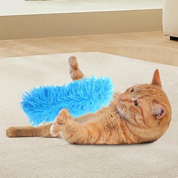 1 Stück Katzenspielzeug für Indoor-Kätzchen, weiches Spielzeug und Kissen, interaktives Katzen-Kickerspielzeug mit Katzenminze und knisterndem Plüsch-Katzenkauspielzeug