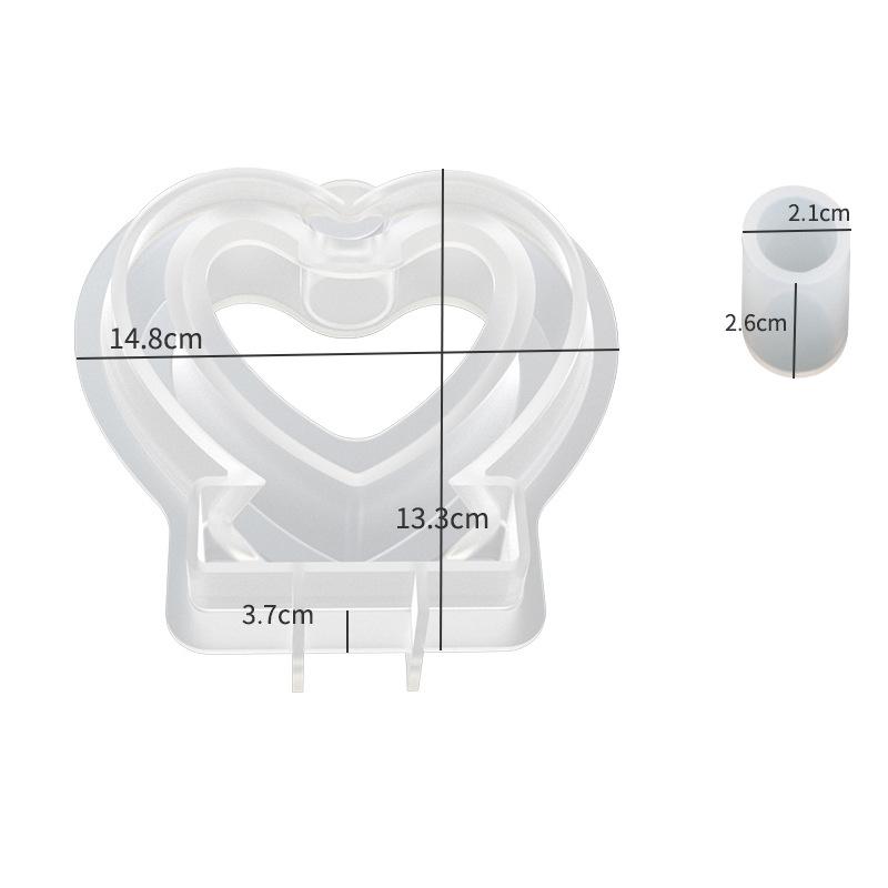 Epoxy Resin Crystal Glue Mold Oval Square Hydroponics Test Tube Flower Nursery Table Vase Silicone Mold
