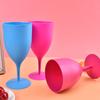 6pcs/set of Frosted Plastic Wine Glasses Cocktail Champagne Goblet for Bar Party