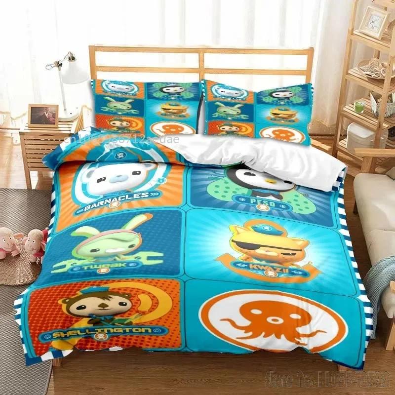The Octonauts Cartoon All Season Duvet Cover Set HD Comforter Cover for Kids Bedding Sets Bedclothes Bedroom Decor