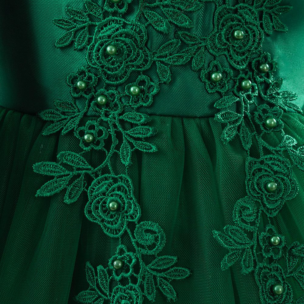 4-14 Years Christmas Flower Girl Princess Dress For Weddings Summer Kid Formal Bow Long Gown For School Evening Party Children Dresses