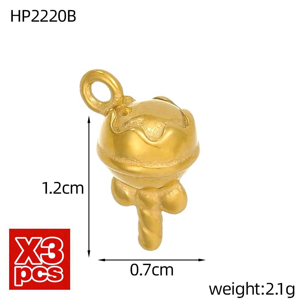 CARLIDANA Neuankunft Mode Edelstahl 3D DIY Obst Donut Anhänger Eiscreme Anhänger für Halskette Vergoldeter Schmuck
