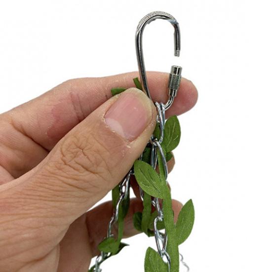 Hanging Parrot Nest Birdcage Plush Birds Bed with Leaves Hook Indoor Green Breeding Nest for Parakeet Conure Budgie Cockatiel Lovebird