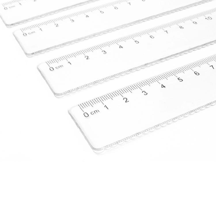 5 Pcs 15cm 20cm Clear Ruler Measuring Ruler Plastic Ruler Straight Ruler Multifunctional Rulers Drawing Tool