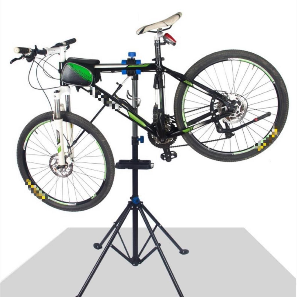 Two-Wheeled Vehicle Repair Stand Featuring Clamp Floor-Standing Bike Workstand
