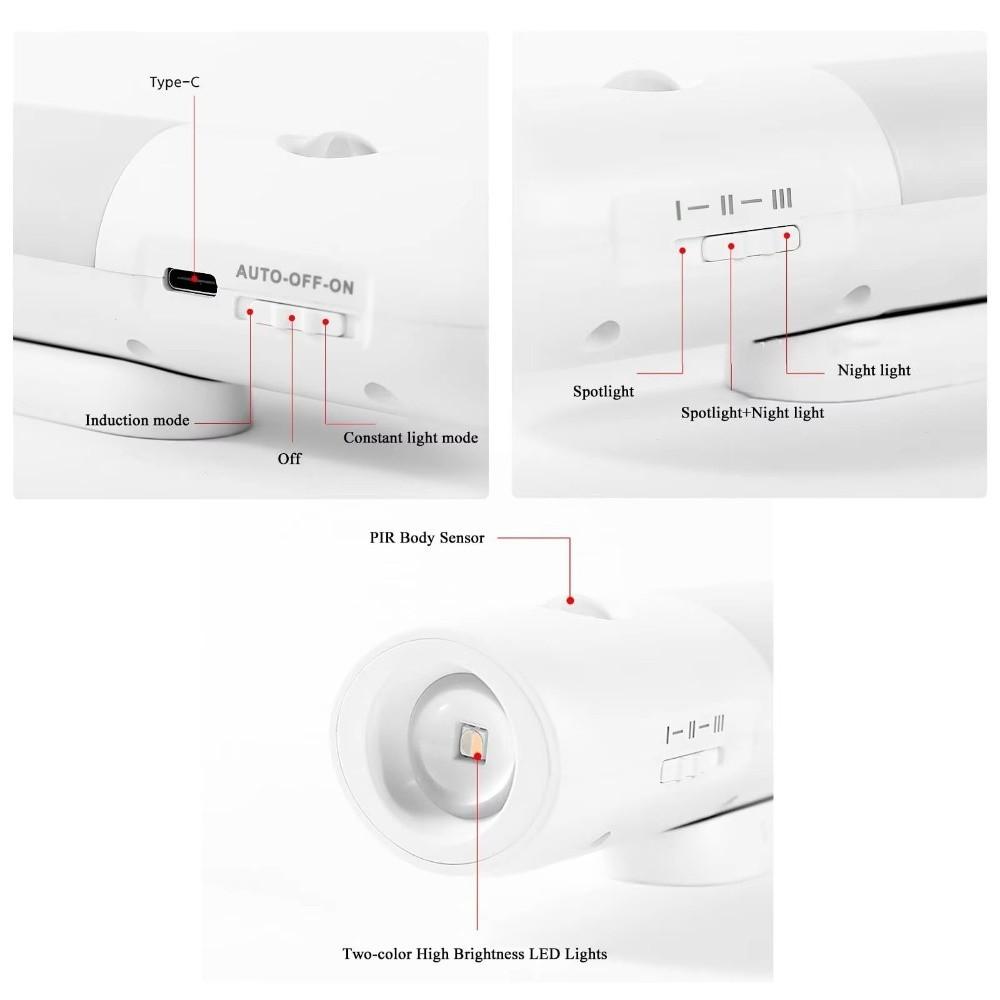 INS Motion Sensor Night Light Adjustable Brightness Atmosphere Light Smart Wall Light Indoor Light
