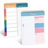 Cross-Border English Planner Notebook with Sticky Notes - Simple Design for Daily, Weekly, and Monthly Time Management