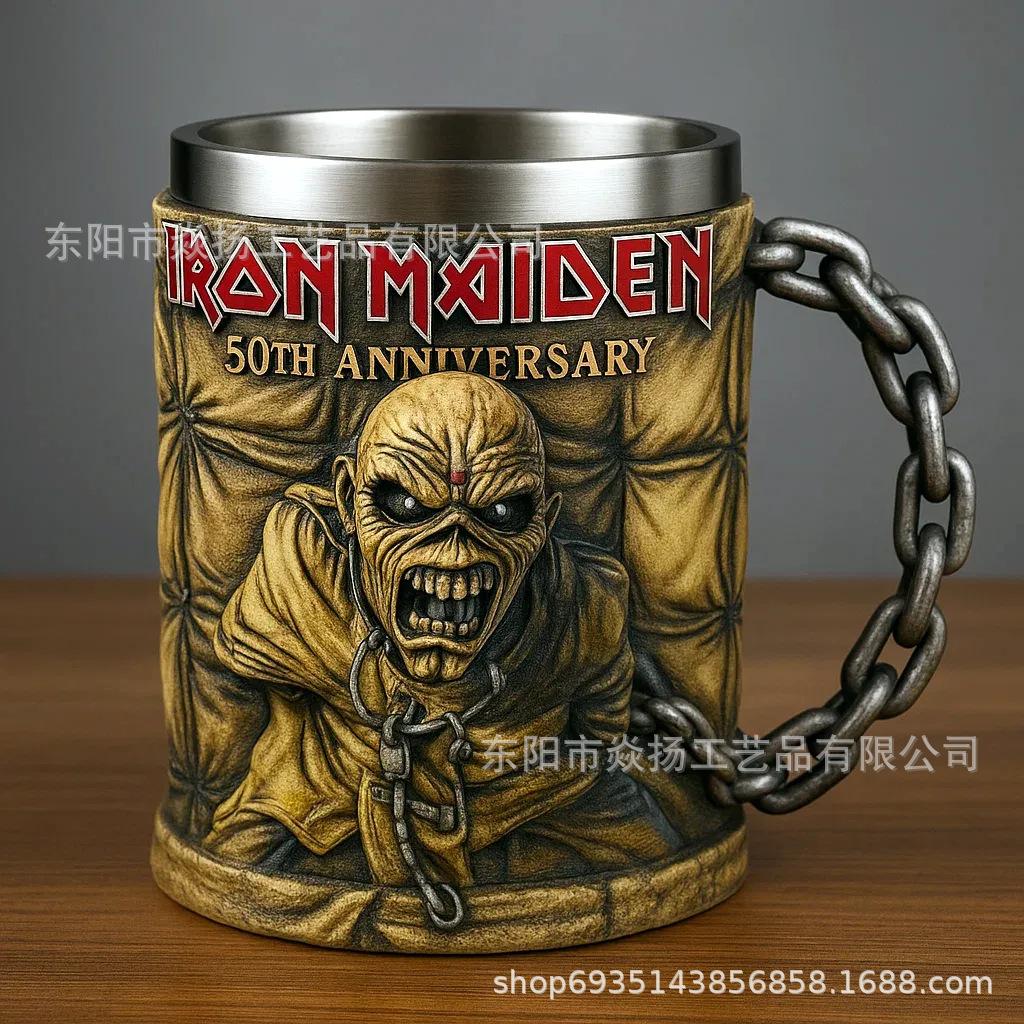 Iron Maiden 50-летие Группы Периферийная Модель Кружка Iron Maiden Группа 50-летие 3D Кружка Периферийный Подарок Модель Украшения 301-400ml