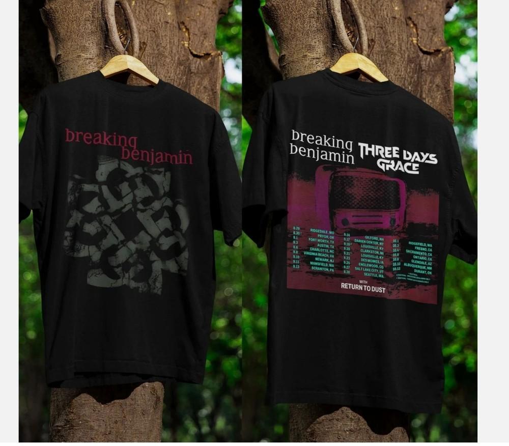 

Breaking Benjamin Three Days Grace Band Tour 2025 T-Shirt L