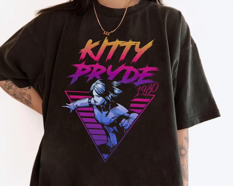 Marvel X-Men Pryde Retro Neon Triangle Graphic Tee Unisex Adult Kid Shirt 4XL