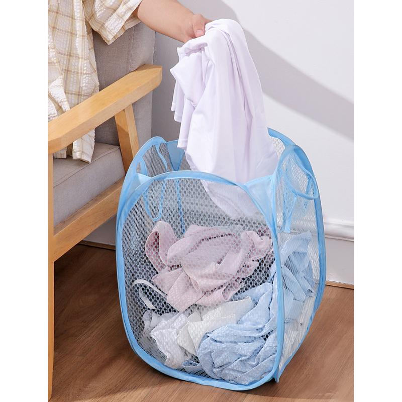Barva Skládací Košík na třídění špinavého prádla Mycí Utěrka do koupelny Síťovaná taška Rám kbelík Organizéry na prádlo Úložný sáček