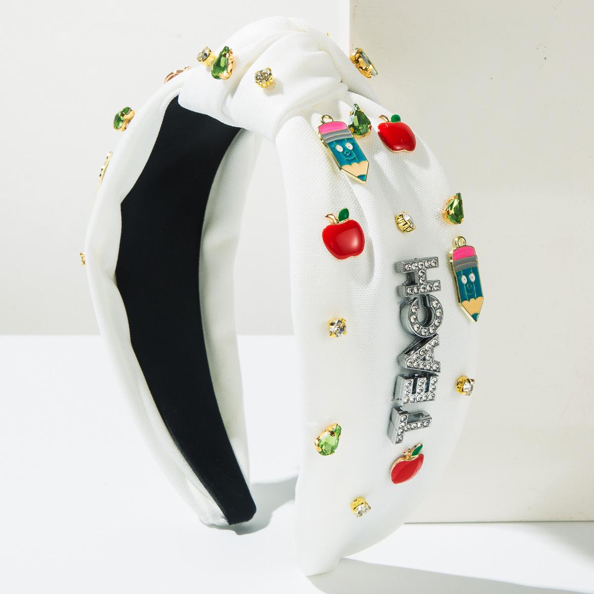 

Школа Назад Apple Pencil Узел Повязка на голову Ободок Взрослые Аксессуары для волос Ювелирные изделия для волос