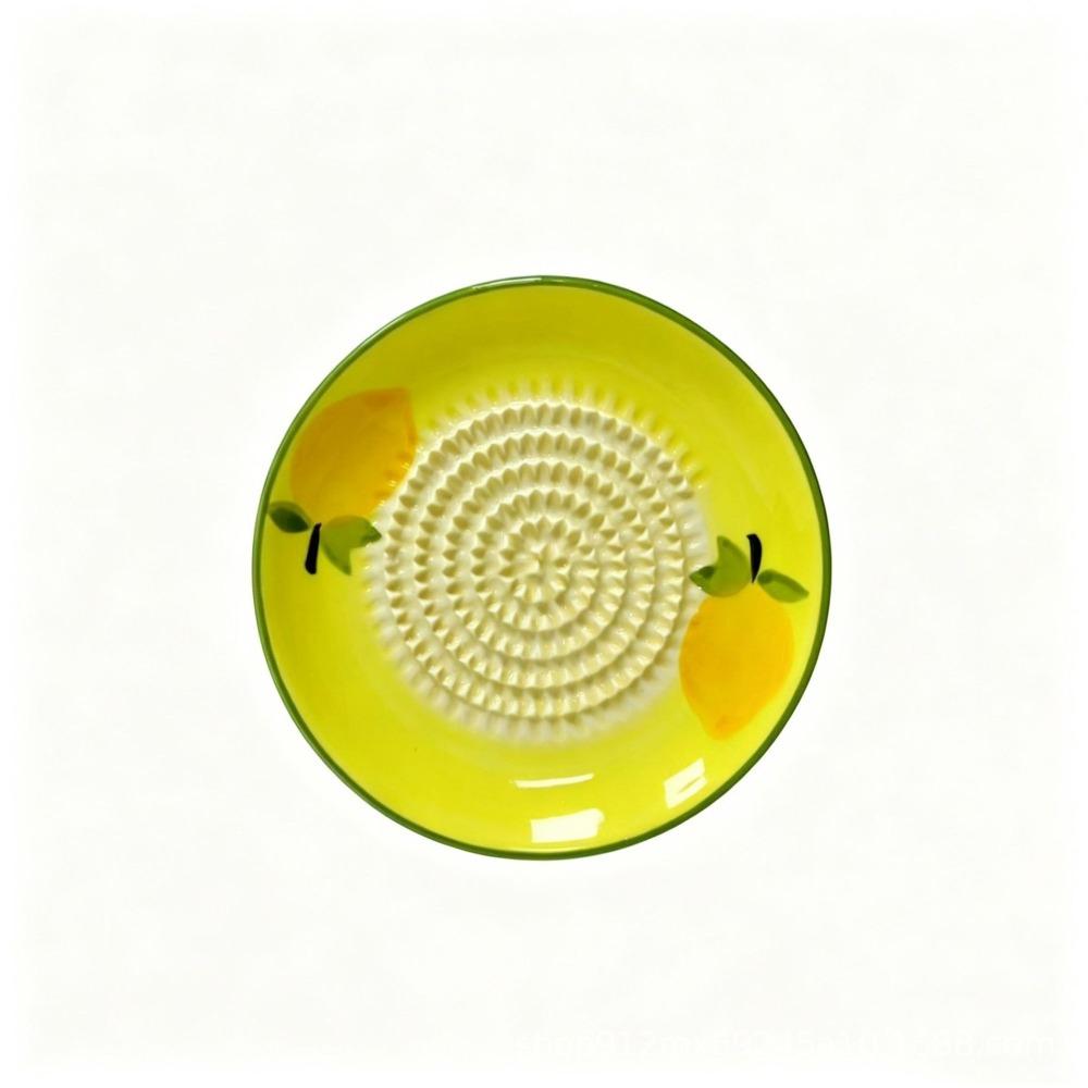 Easy Clean Ceramic Ginger Grater Round Plate Fruit Grinding Tool Tomato Grinder Dish  Fruit Puree