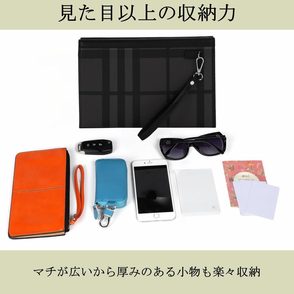 Clutch Second Large Stylish [GRANVEL] Bag, Bag, Capacity, Men's, Wedding, Black,