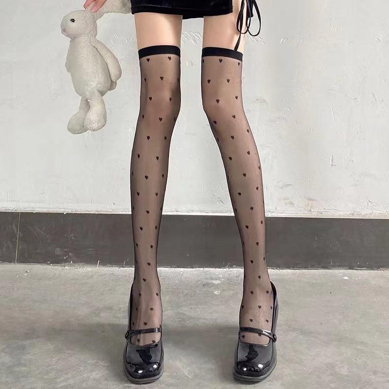 3 Colors.Sexy Women's Tights Classic Dots Thigh High.Ladies Thin Over Knee Socks Transparent Vintage Dot Stockings Thighhighs