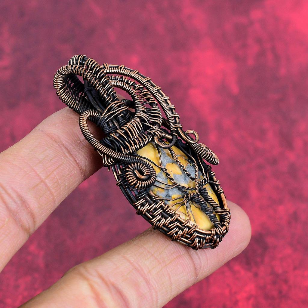 Tree of life maligano jasper pendant copper wire wrapped pendant gemstone copper jewelry latest design pendant wedding gift handmade jewelry