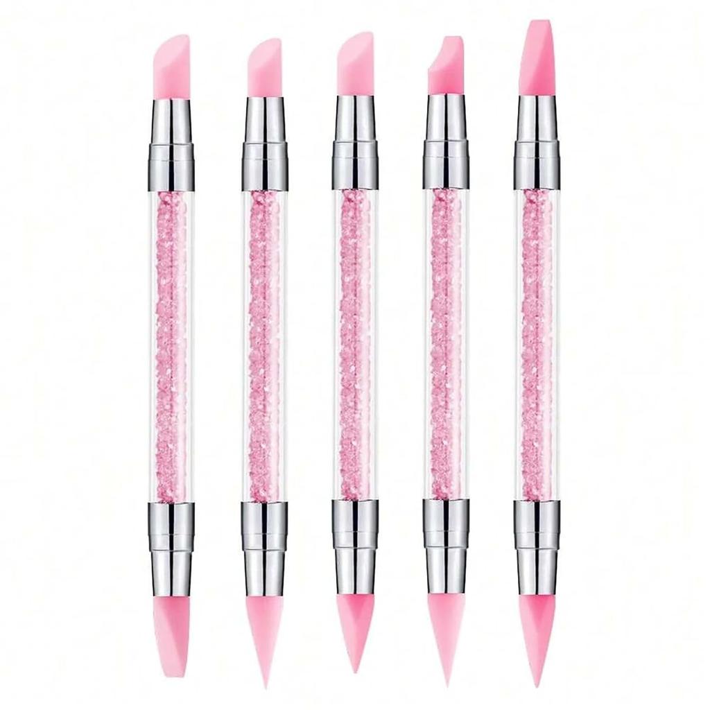 5pcs Nail Sculpture Pen Dual Tipped Nail Art Sculpture Pen, Nail Art Tools for Home Salon for Design Nail Carving Drawing Shaping Effect DIY Gel