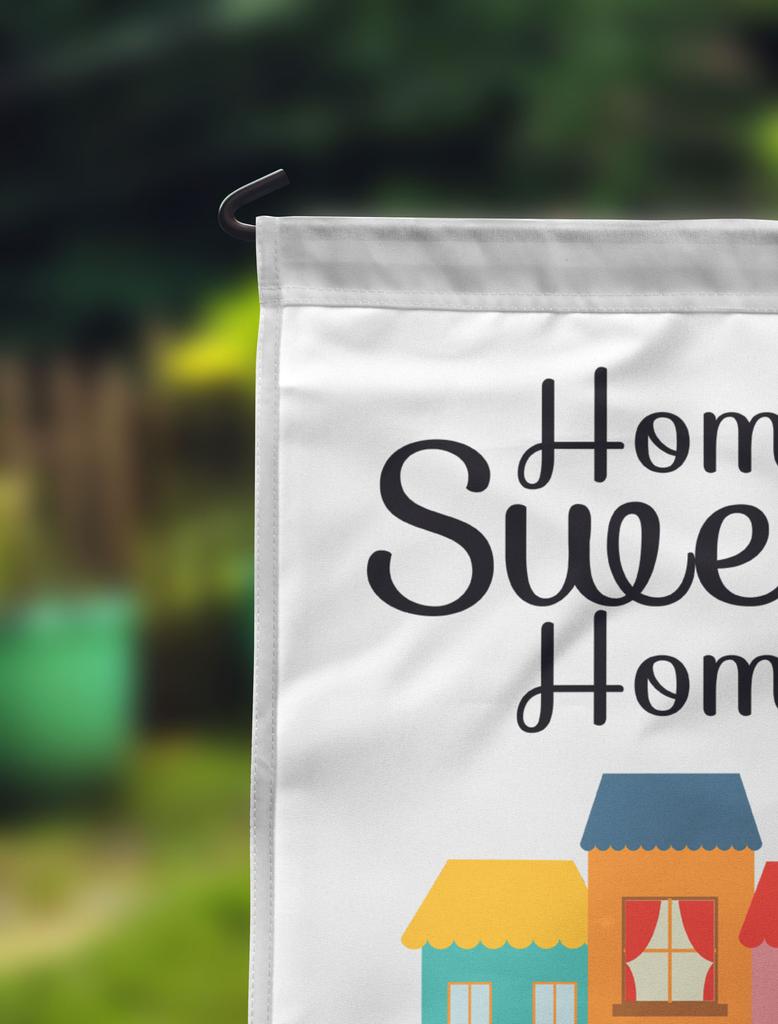 Printtoo Tan Home Sweet Home Garden Summer 12.5""x18"" Double Sided Flags Campsite Flag