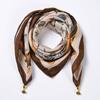 Hot-selling magnetic buckle velvet warm square scarf women's spring and autumn versatile silk scarf scarf temperament small scarf