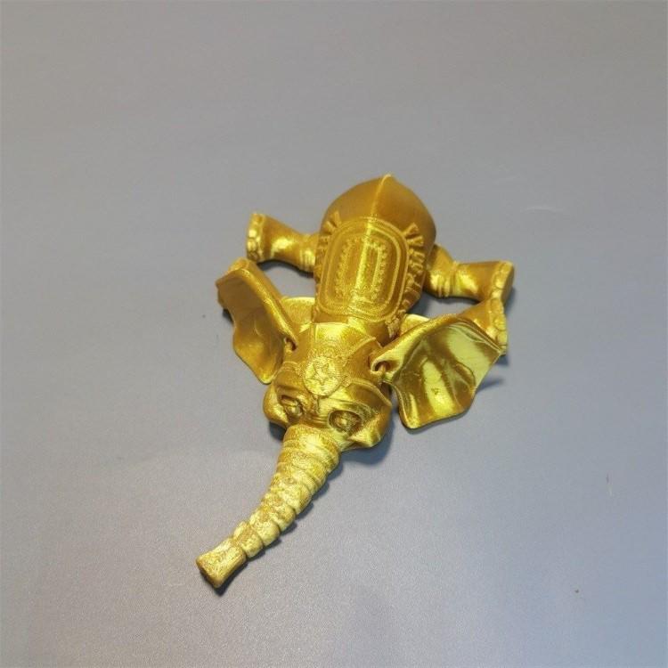 3D Printed Baby Elephant Figurine - Micro Landscape Ornament & Gift Model