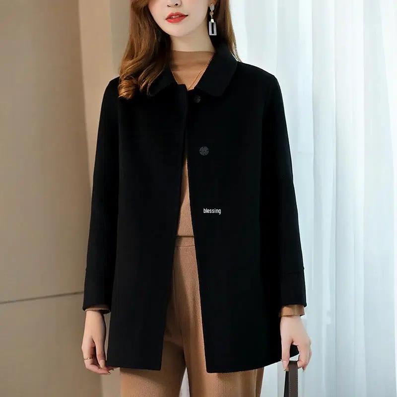 2023 Autumn/Winter Chic Loose Casual Slimming Wool Coat - Versatile & Stylish