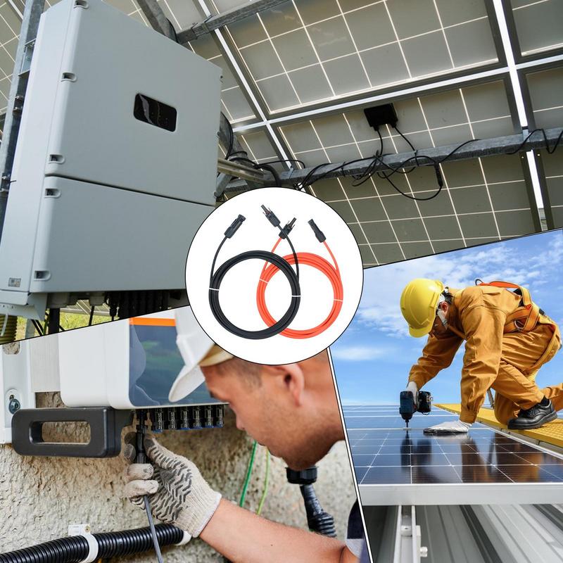 Extension Cable 1M Solar Panel Cables UV Resistant Protective Wire 1M For Boats Car Home Photovoltaic Systems Outdoor Use