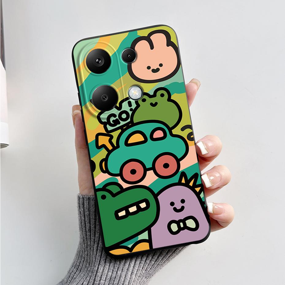 For Xiaomi Poco M6 Pro Case Soft Silicone Cute Cat Panda Shockproof Cover for Poco M6 Pro 4G TPU Coque Funda Shell M6Pro 6.67''