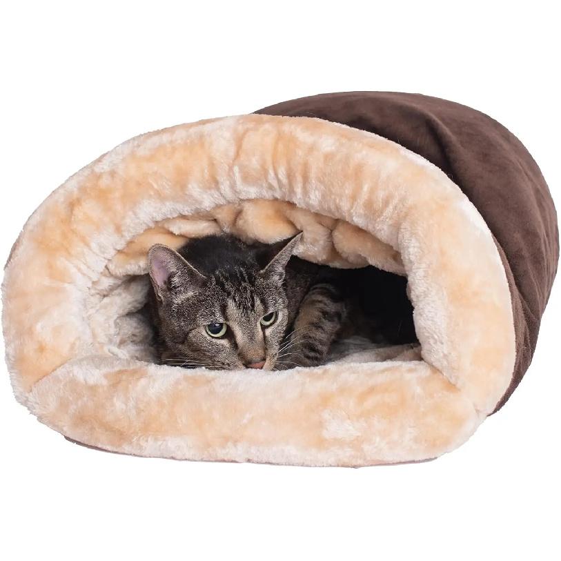 Autumn and Winter Cat Sleeping Bag Semi-enclosed Cat Nest Warm Small and Medium-sized Pet Nest Can Be Disassembled and Washed