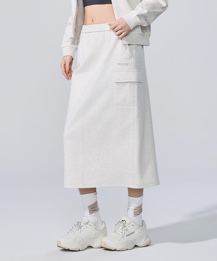 DISCOVERY EXPEDITION Women'S Tech Knit Training Cargo Skirt (M/Ivory)