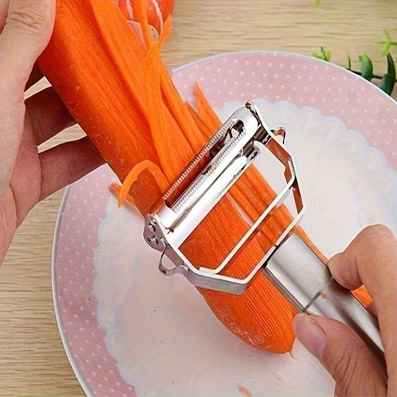 Stainless Steel Multifunctional Fruit Knife, Cucumber Peeler, Potato Slicer, Kitchen Peeler, Outdoor Kitchenware