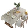 Cloth Dad Tablecloth Retro Crochet Hollowed Out Ultra-Rectangular Beige Fringed Coffee Table Western Table Cover Table Mat