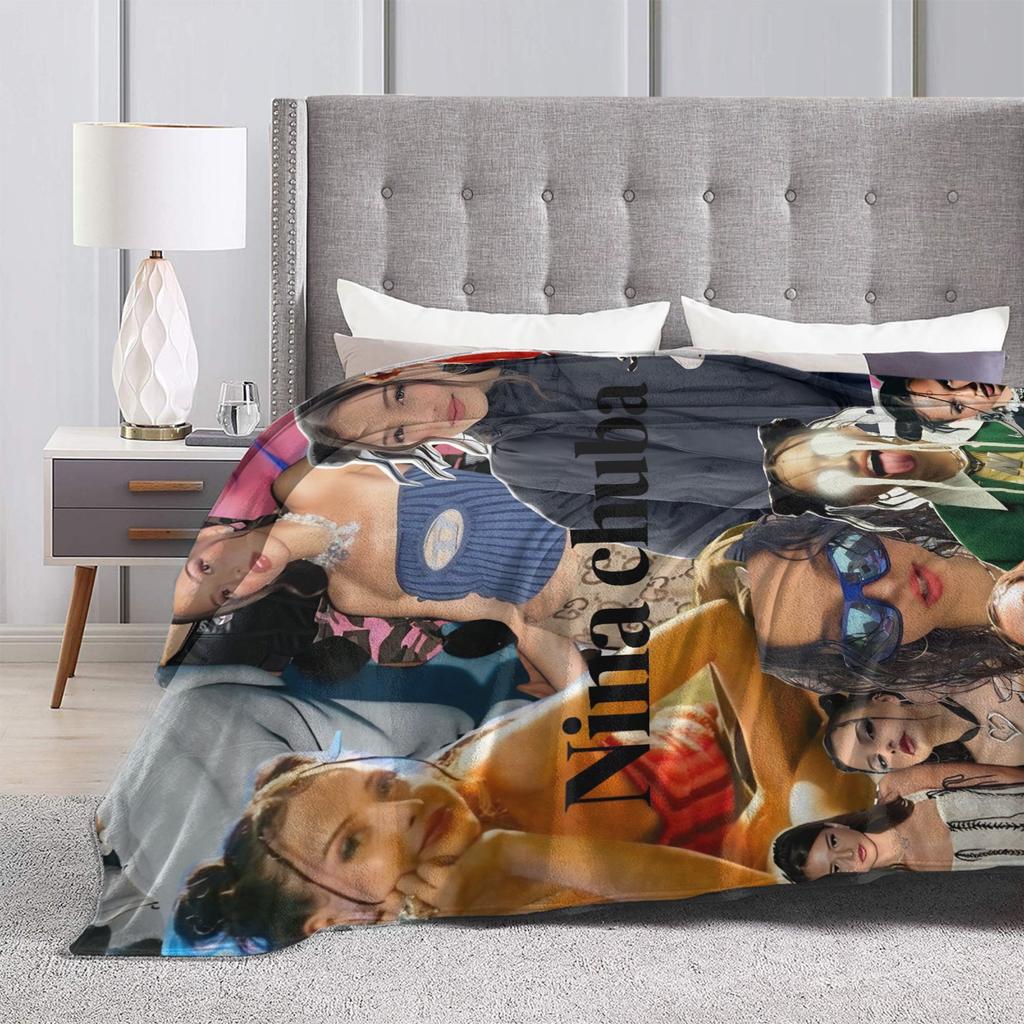 Nina Chuba Sänger Accessoires Decke Gemütlich Weich Überwurfdecken für Wohnzimmer 50x60 Zoll Mehrere Größen Tagesdecke