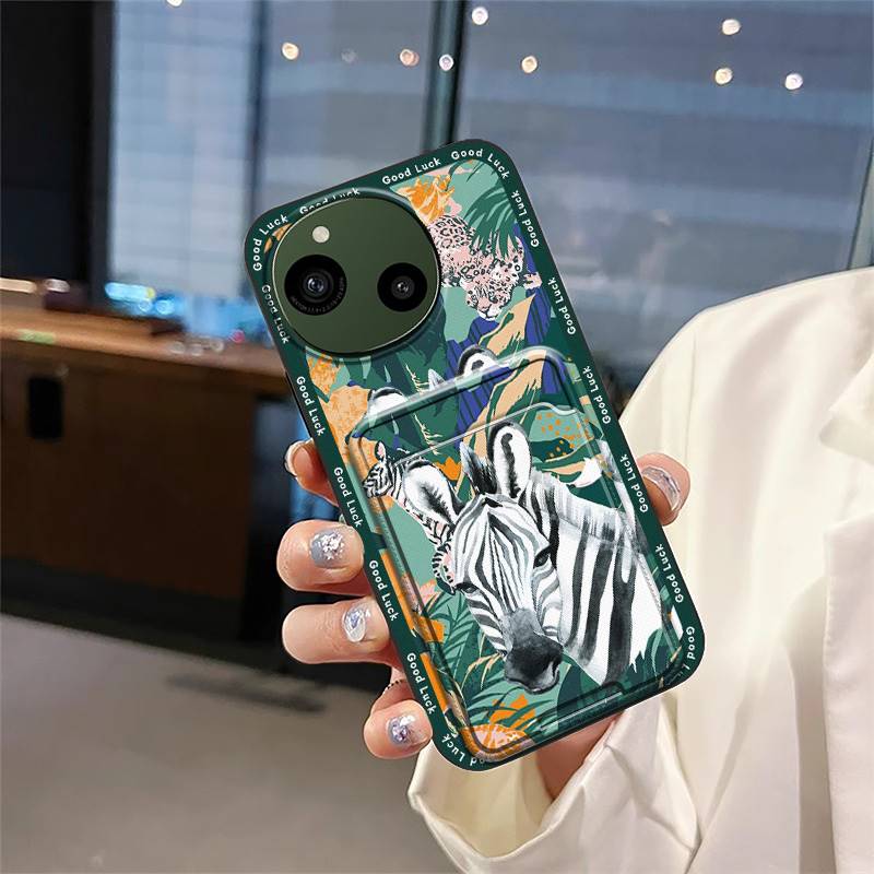 Shockproof Durable Phone Case For Sharp Aquos R9/SH-51E Cute Fashion Design Card Bag Full Wrap Anti-dust Soft Case Cover