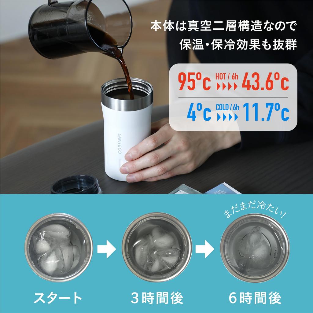 CB Japan KARIBA Tumbler with Vacuum Stainless Locking SANTECO Lid, Insulated, Steel, Double-Walled, Pink, 350ml, Mouth,