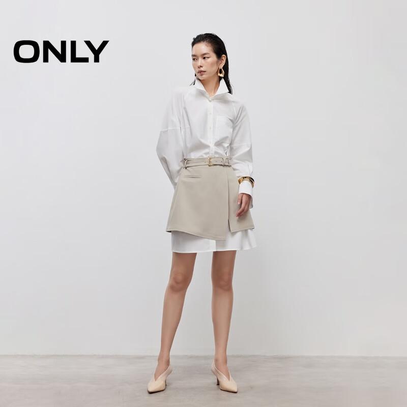 ONLY 2025 Summer A-Line Long Sleeve Shirt Dress