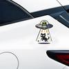 Cute UFO Cat Waterproof Sticker, Durable Easy Apply Vinyl Decal for Car Motorcycle Laptop Luggage
