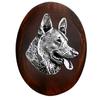 German Shepherd Dog, Alsatian Wolf Dog - Dog Show Brooch, Starter Number Clip, Dog Pin by Art-Dog