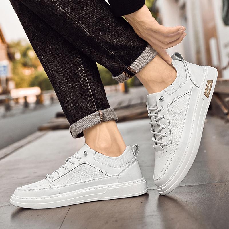 Mode Echtes Leder Lässiger Skate-Schuh Outdoor Fahren Hohe Qualität Herren Vulkanisierte Schuhe Neue Mode Herren Tenis Schuhe Herren Sneaker