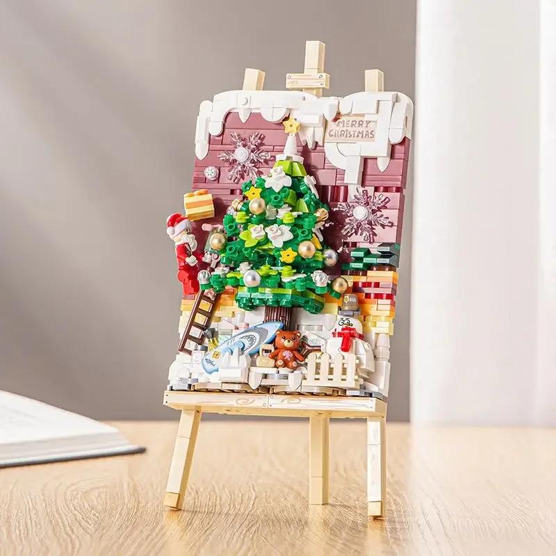 3D Puzzle Building Blocks Toy Cute Children'S Gift Assembly Art Picture Block Plaything Trendy Collectible