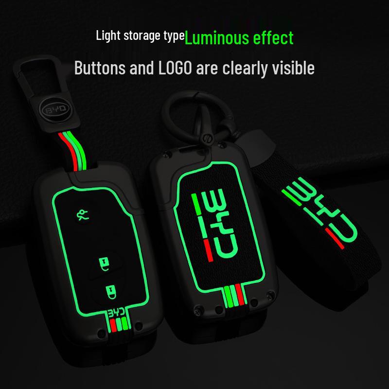 BYD Car Key Cover for F3, FO, E6, M6, G3, L3, Tang, S6, and S7 - Metal Shell Case and Buckle