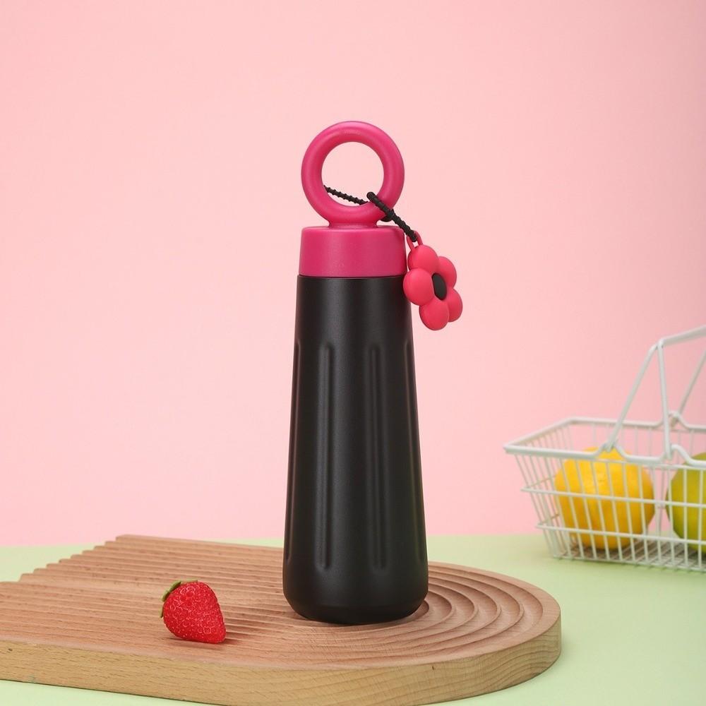 450ML Capacity Stainless Steel Insulated Cup Sunflower Pendant Travel Mug Sports Water Cup Car Use